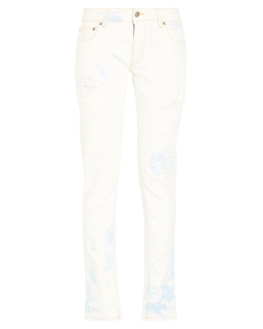 Dondup White Jeans Cotton, Elastomultiester, Elastane