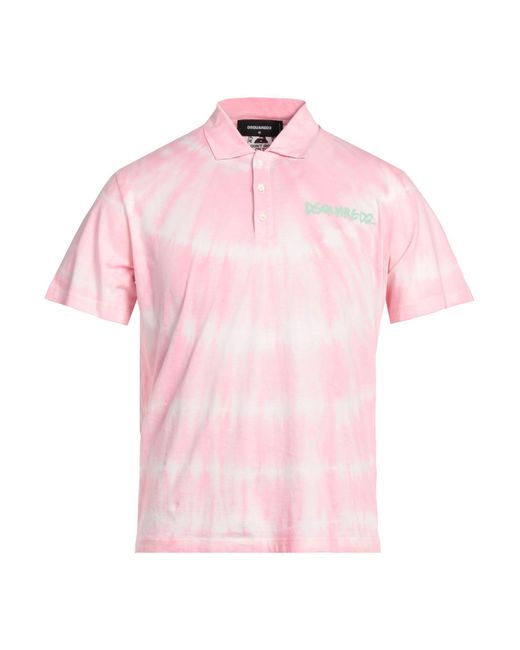 DSquared² Pink Polo Shirt for men