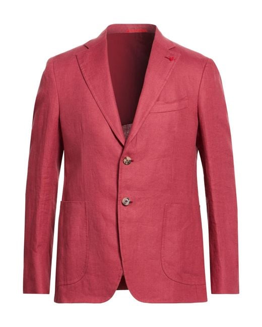 Isaia Red Blazers for men