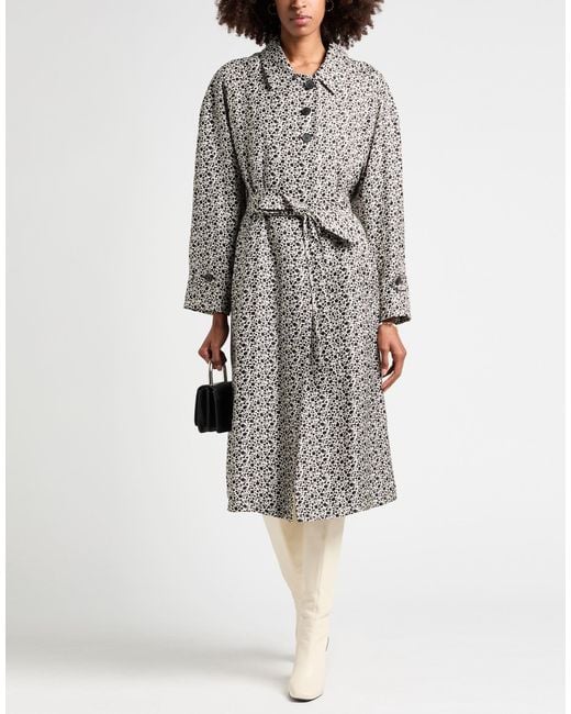 Herno Gray Overcoat & Trench Coat