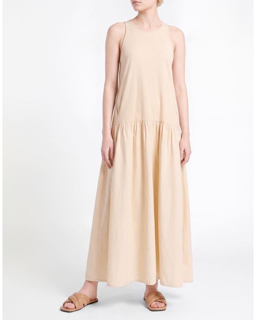 Attic And Barn Natural Sand Maxi Dress Cotton