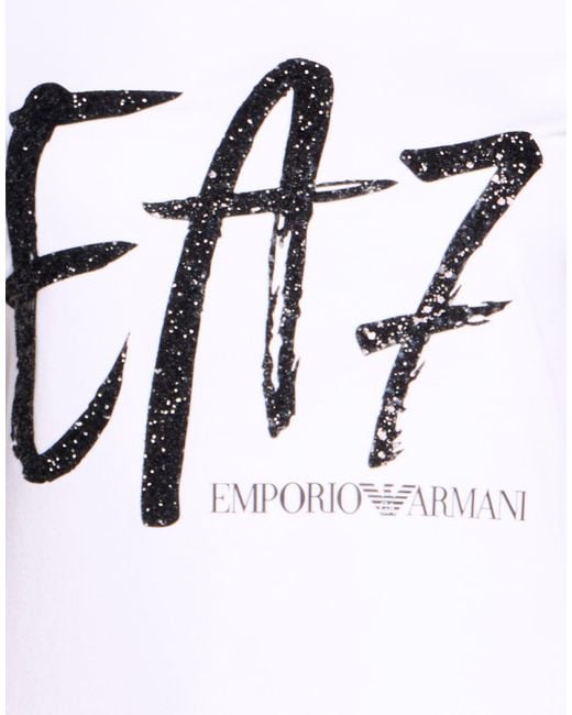 EA7 White T-Shirt Cotton, Elastane