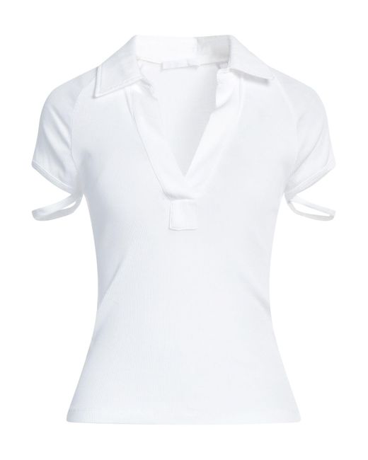 Helmut Lang White Polo Shirt