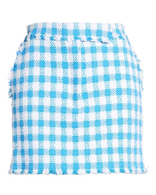 Thom Browne Blue Mini Skirt Cotton, Polyester, Polyamide, Acrylic