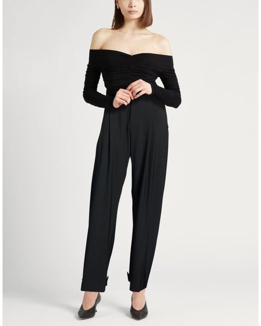 Moncler Black Pants Polyester, Virgin Wool, Elastane