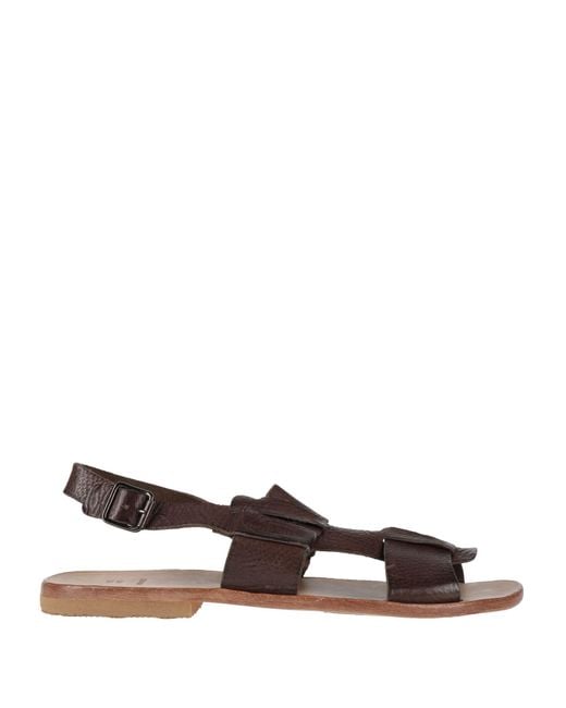 Moma Brown Chocolate Sandals Cowhide for men