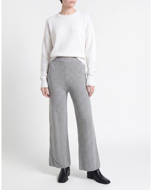 iBlues Gray Pants Wool, Viscose, Polyamide, Cashmere