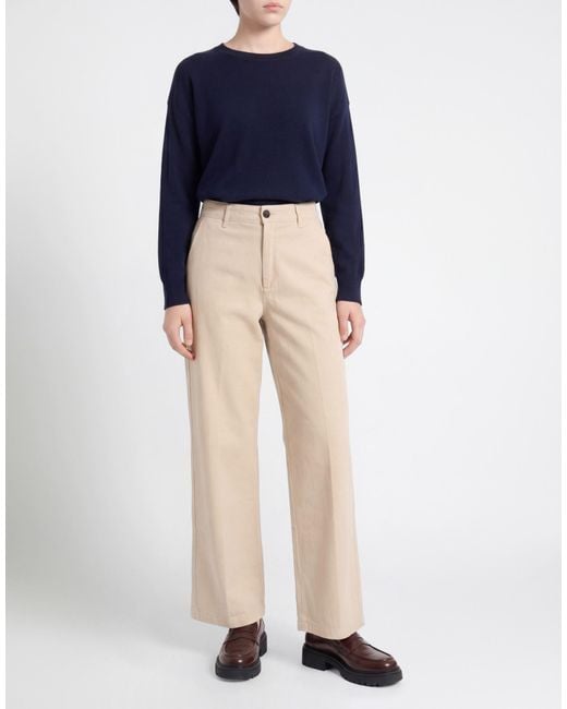 Massimo Alba Natural Sand Pants Cotton, Wool