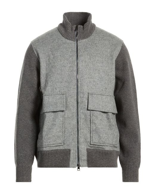 Luigi Borrelli Napoli Gray Jacket Virgin Wool, Wool, Polyamide, Cashmere for men