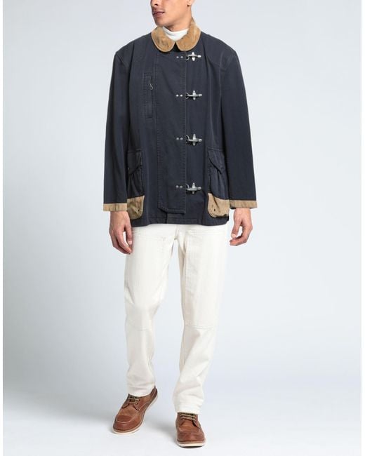 Fay Blue Midnight Jacket Cotton, Calfskin for men