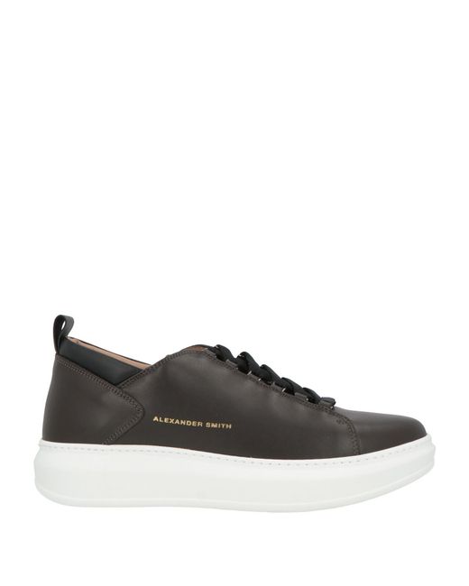 Alexander Smith Black Dark Sneakers Leather for men