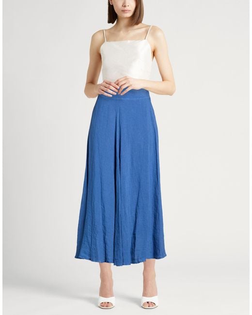 120% Lino Blue Maxi Skirts