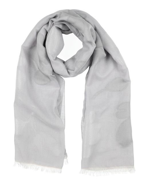 Emporio Armani Gray Scarf Viscose, Modal, Polyester