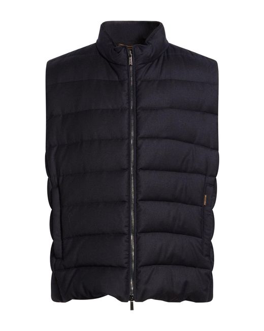 Moorer Blue Midnight Vest Virgin Wool, Cashmere for men