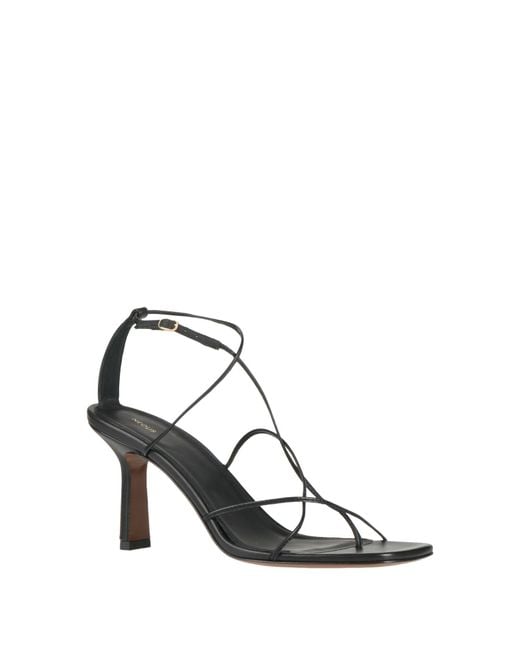 Neous Black Thong Sandal Leather