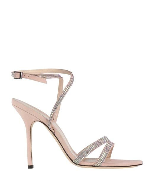 Pollini Natural Blush Sandals Leather