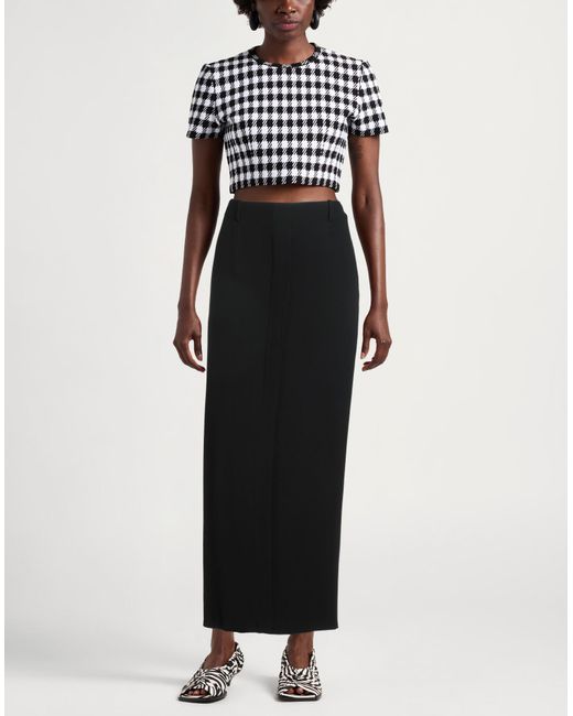 Semicouture Black Maxi Skirt Viscose, Elastane, Acetate