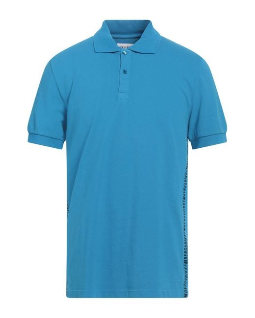 Bikkembergs Blue Azure Polo Shirt Cotton for men