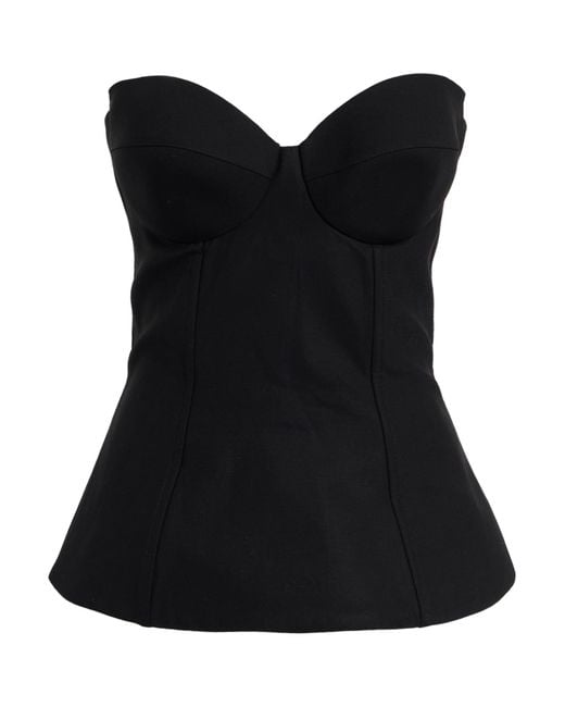 GIUSEPPE DI MORABITO Black Top Virgin Wool, Elastane