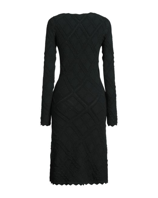 Burberry Black Wool-Blend Flared Knit Dress