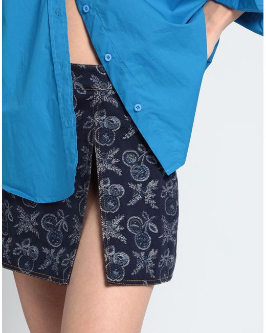 Etro Blue Mini Skirt