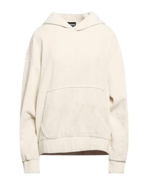 Emporio Armani Natural Sweatshirt Polyester, Elastane