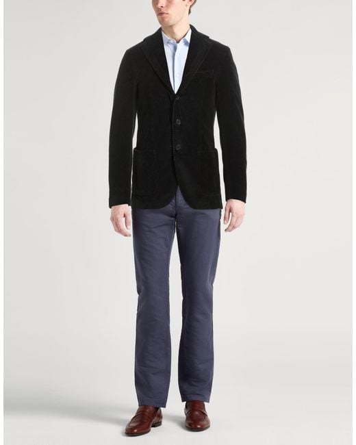 Santaniello Black Blazer Cotton for men