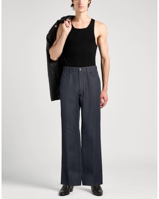 Second Layer Blue Charcoal Pants Polyester for men