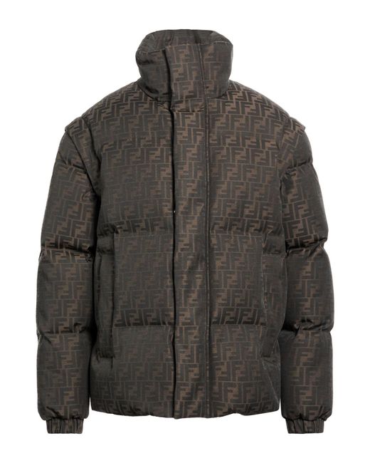 Fendi Gray Puffer Polyester, Wool, Polyamide for men
