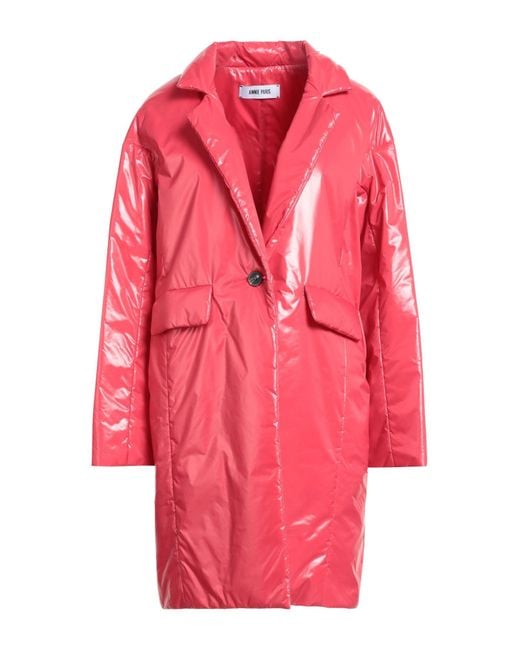 ANNIE PARIS Women's Pink Coral Coat Polyamide