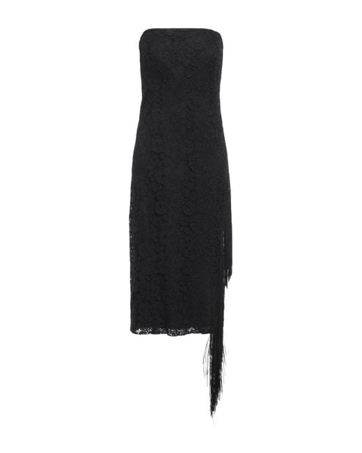 Pinko Black Mini Dress Polyamide, Viscose, Cotton, Acetate