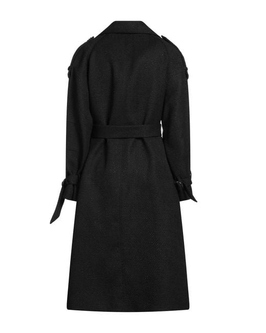 Maje Black Overcoat & Trench Coat