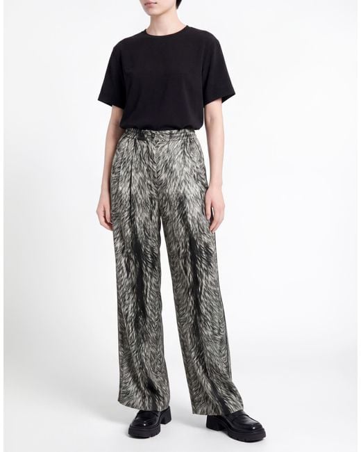 Dolce & Gabbana Gray Pants Silk, Elastane