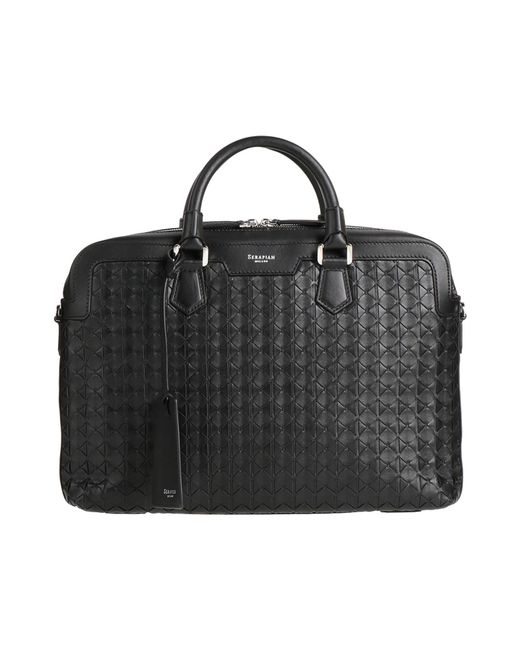 Serapian Black Handbag for men