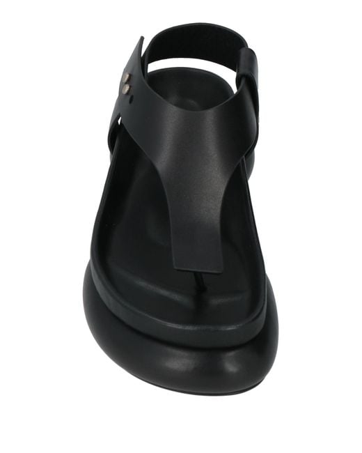 Jil Sander Black Thong Sandal