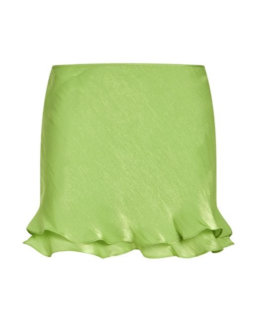 Priscavera Green Mini Skirt Polyester
