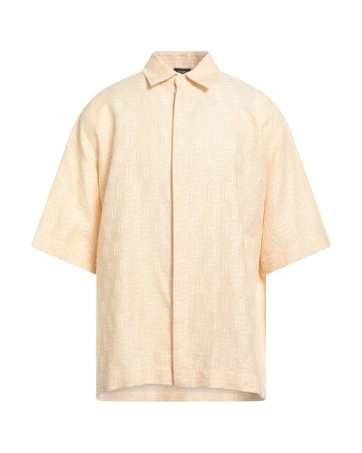 Fendi Natural Shirt Linen, Cotton for men