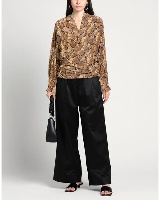 Isabel Marant Brown Camel Shirt Silk, Viscose