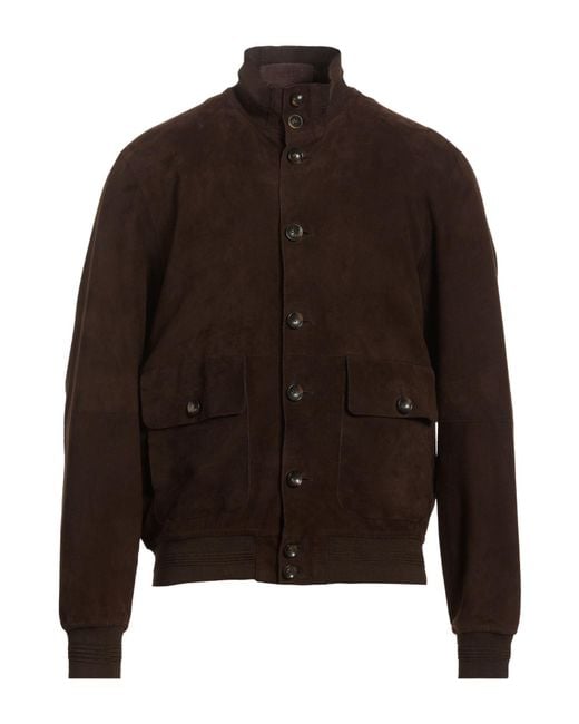 THE JACK AND JACKIE LEATHERS Brown Jacket Leather for men