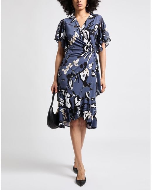 Joseph Ribkoff Blue Signature Slate Midi Dress Polyester, Elastane