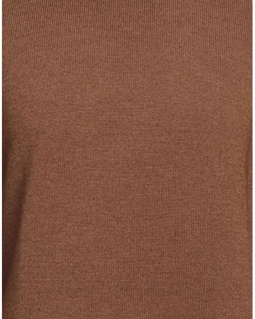 Moorer Brown Camel Turtleneck Virgin Wool for men