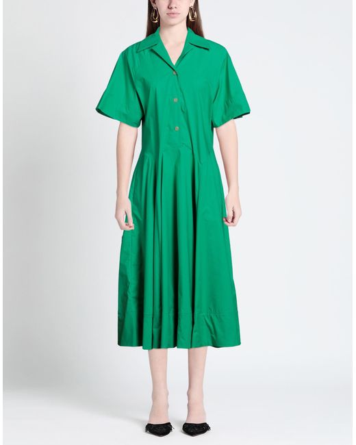 Erika Cavallini Semi Couture Green Midi Dress
