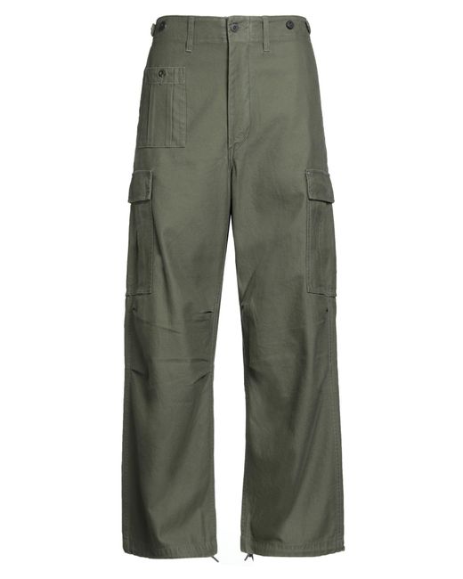 Nigel Cabourn Green Military Pants Cotton for men