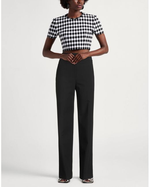 HUGO Black Pants Polyester, Viscose, Elastane