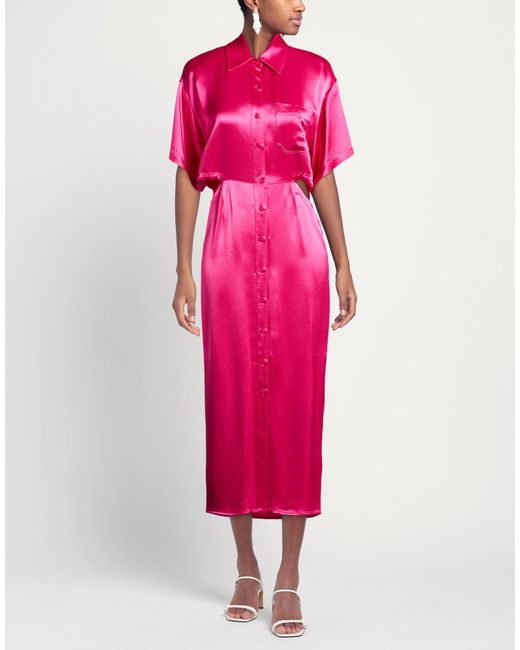 Isabelle Blanche Pink Midi Dresses