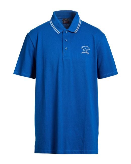 Paul & Shark Blue Polo Shirt Cotton for men