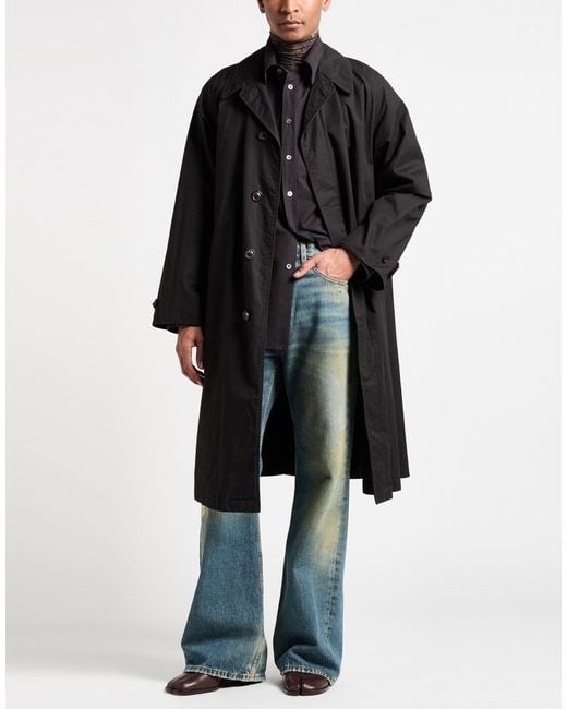 Maison Margiela Black Overcoats & Trench Coats for men