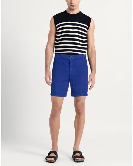120% Lino Blue Shorts & Bermuda Shorts for men
