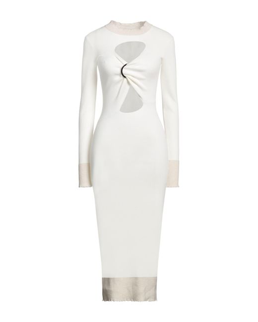 The Attico White Midi Dress