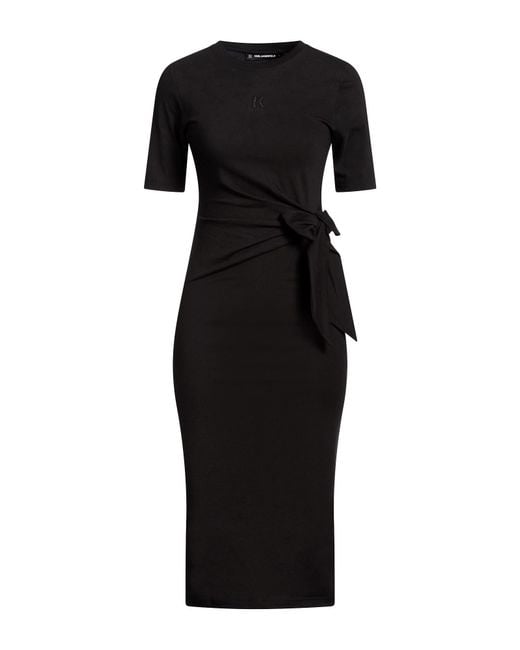 Karl Lagerfeld Black Midi Dress